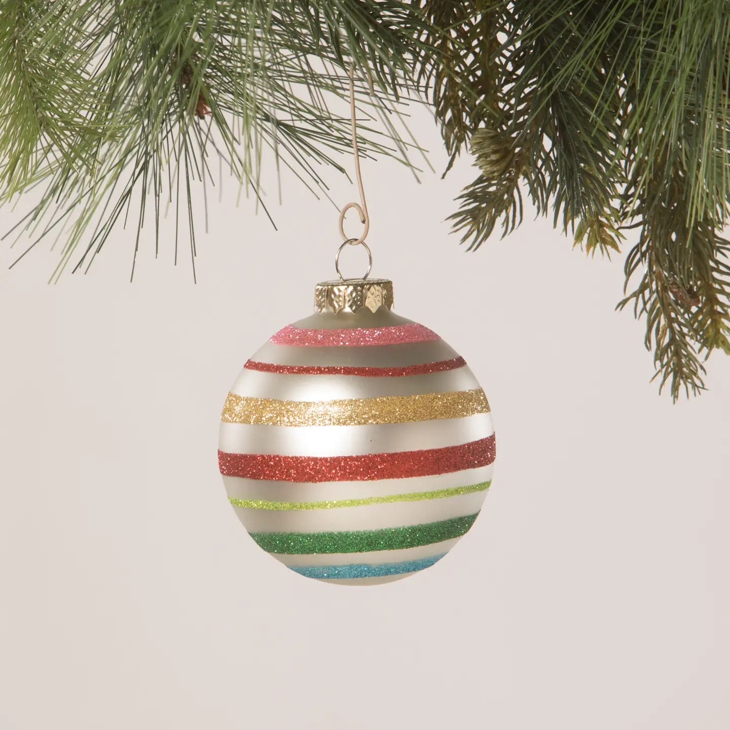 Brights Striped Ball Ornament