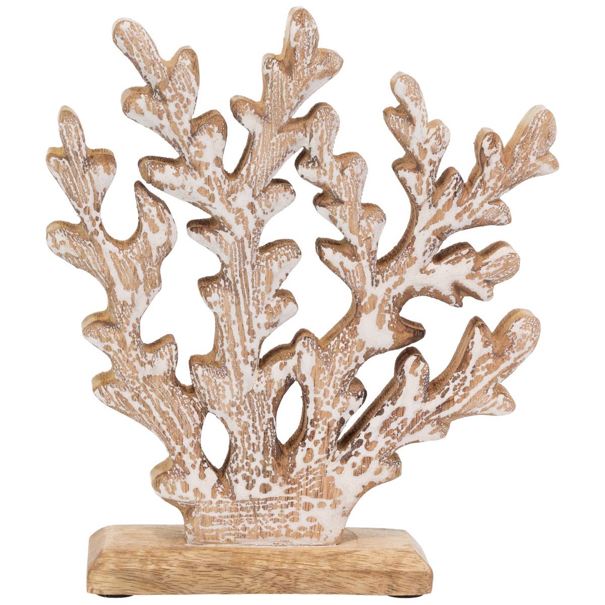 8.5" Tall Whitewash Coral Nautical Décor