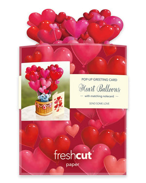 Mini Heart Balloons Mini Pop-up Greeting Cards