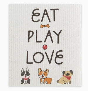 Eat Play Love Swedish Dishcloth
