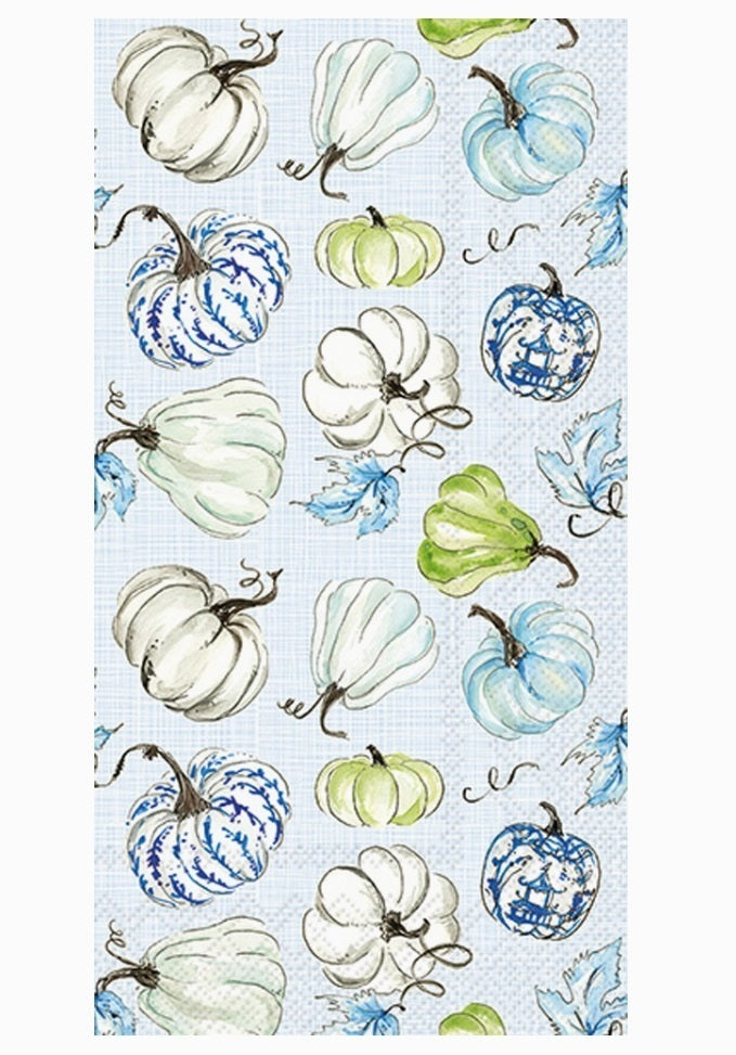 Paper Guest Towels 16 Ct Chinoiserie Stacked Pumpkins Fall