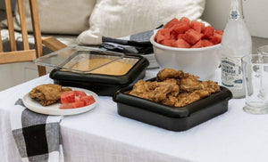 Square Set - 8x8 Pan Frame w/ Lid & Serving Spoon - Charcoa