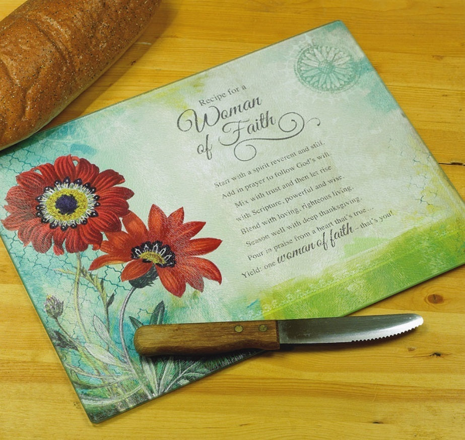 Woman of Faith Cutting Board