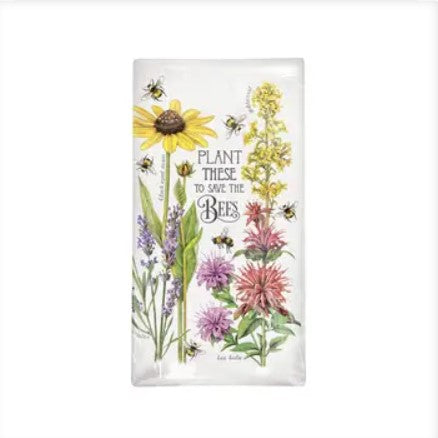 Bee Flowers Bagged Towel