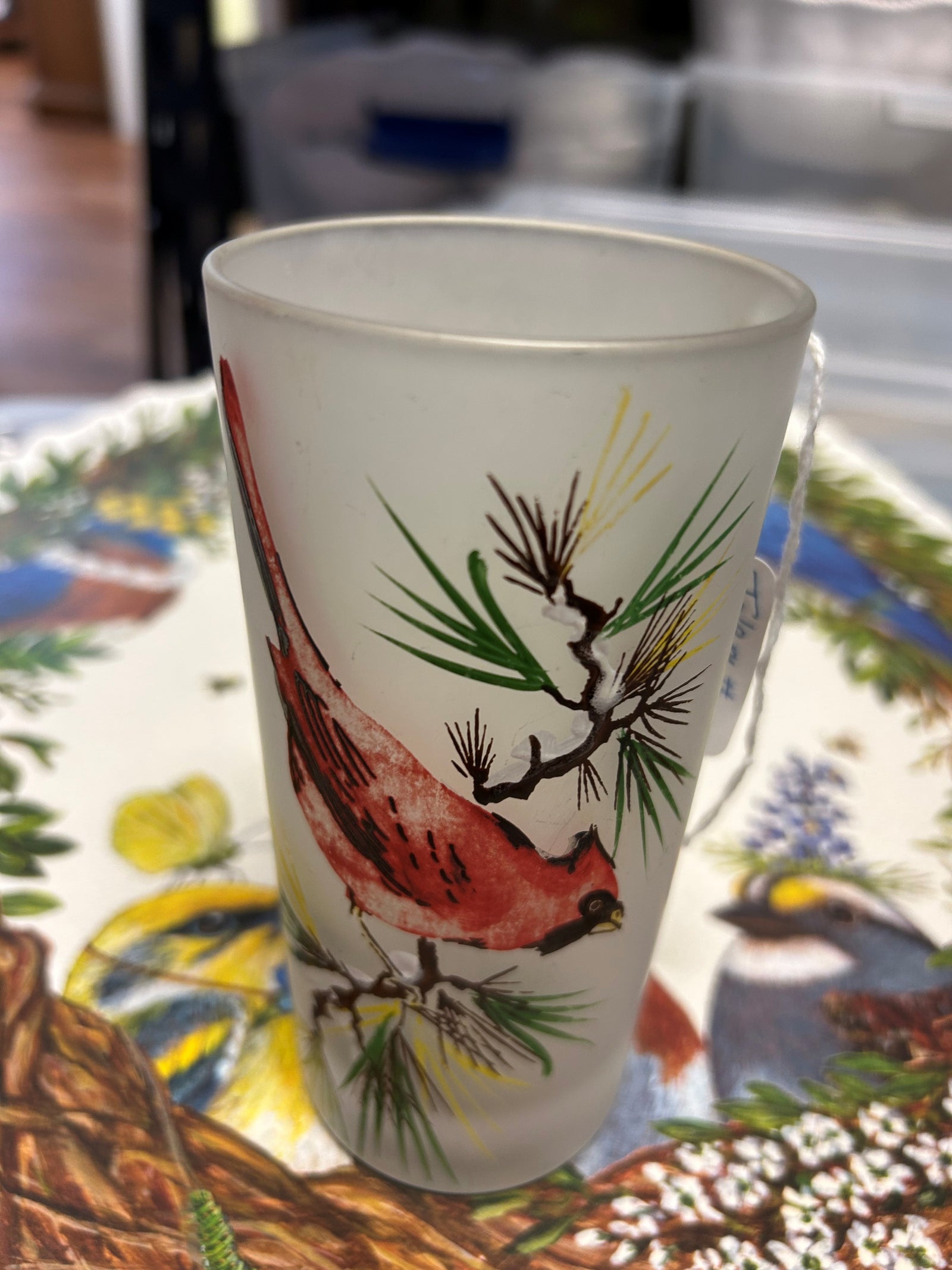 Frosted Cardinal Glass