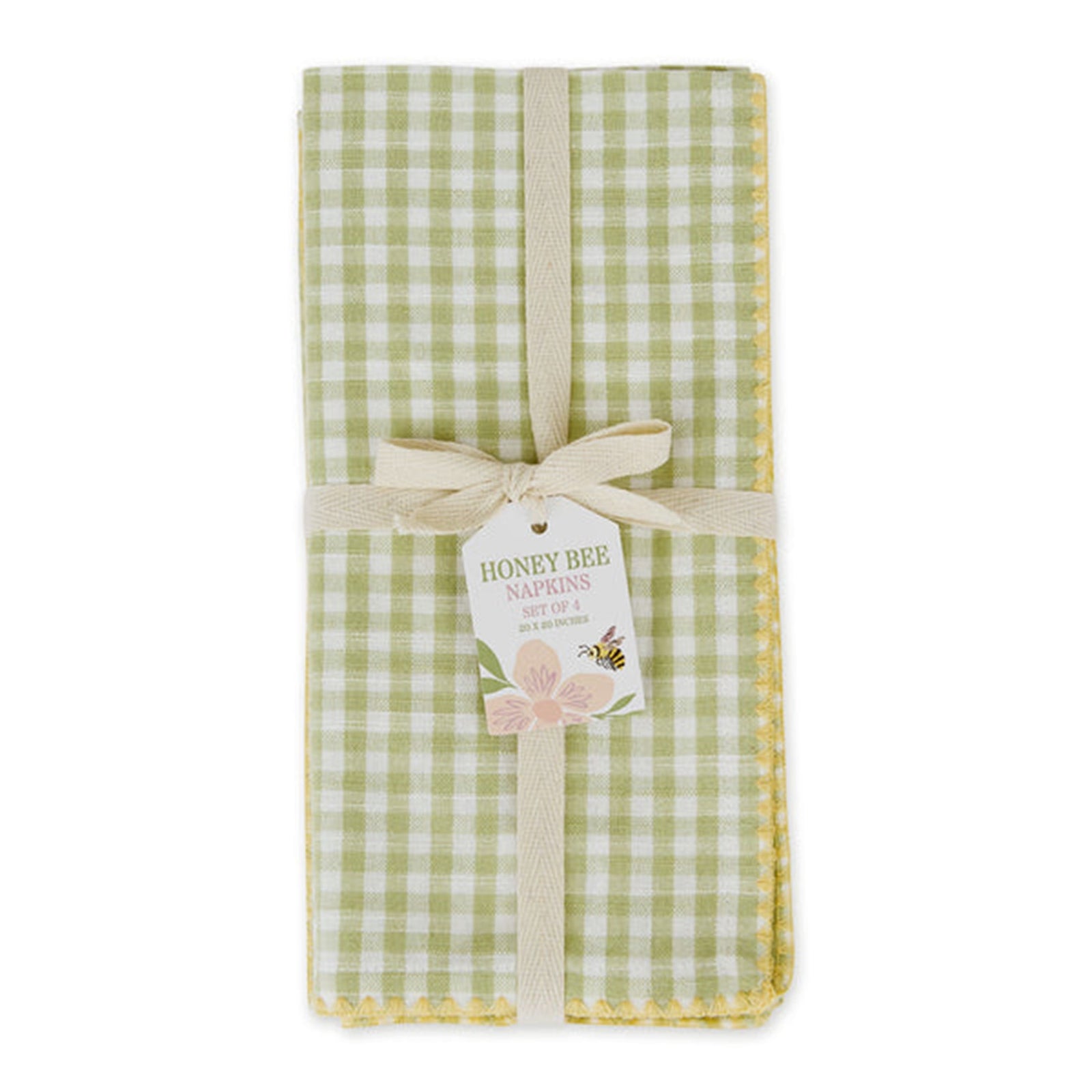 Spring Green Gingham napkin