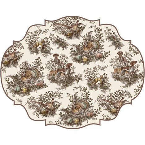 Die Cut Harvest Toile Frame Placemats