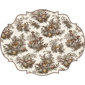 Die Cut Harvest Toile Frame Placemats