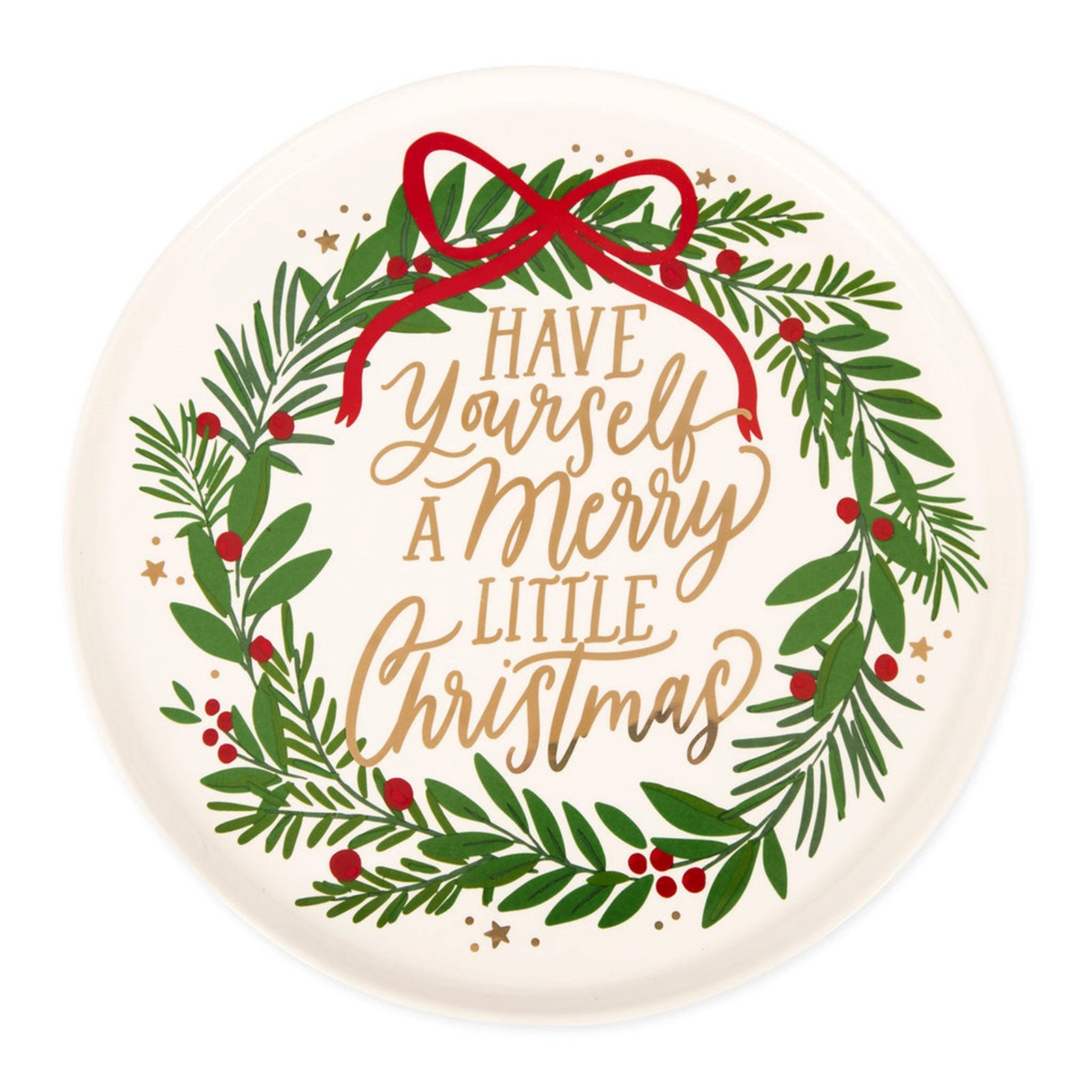 Ceramic Cookie Plate - Merry Little Christmas