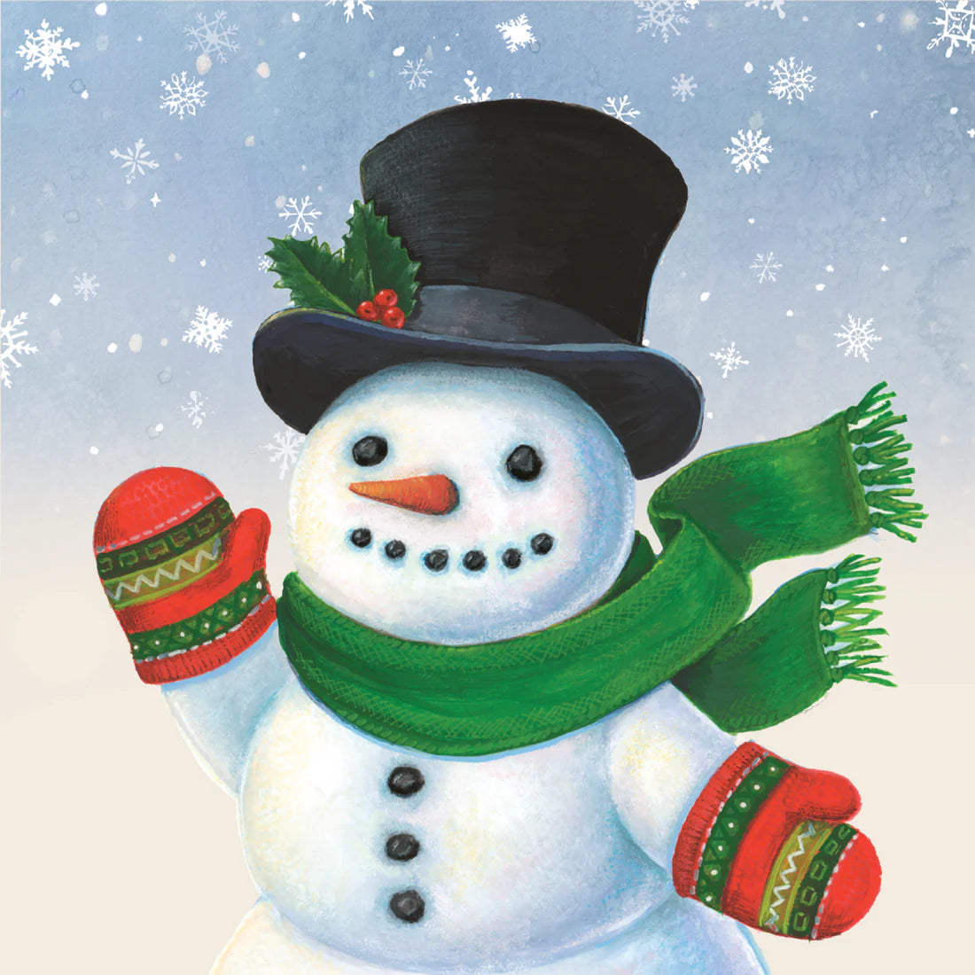 Snowman Cocktail Napkin