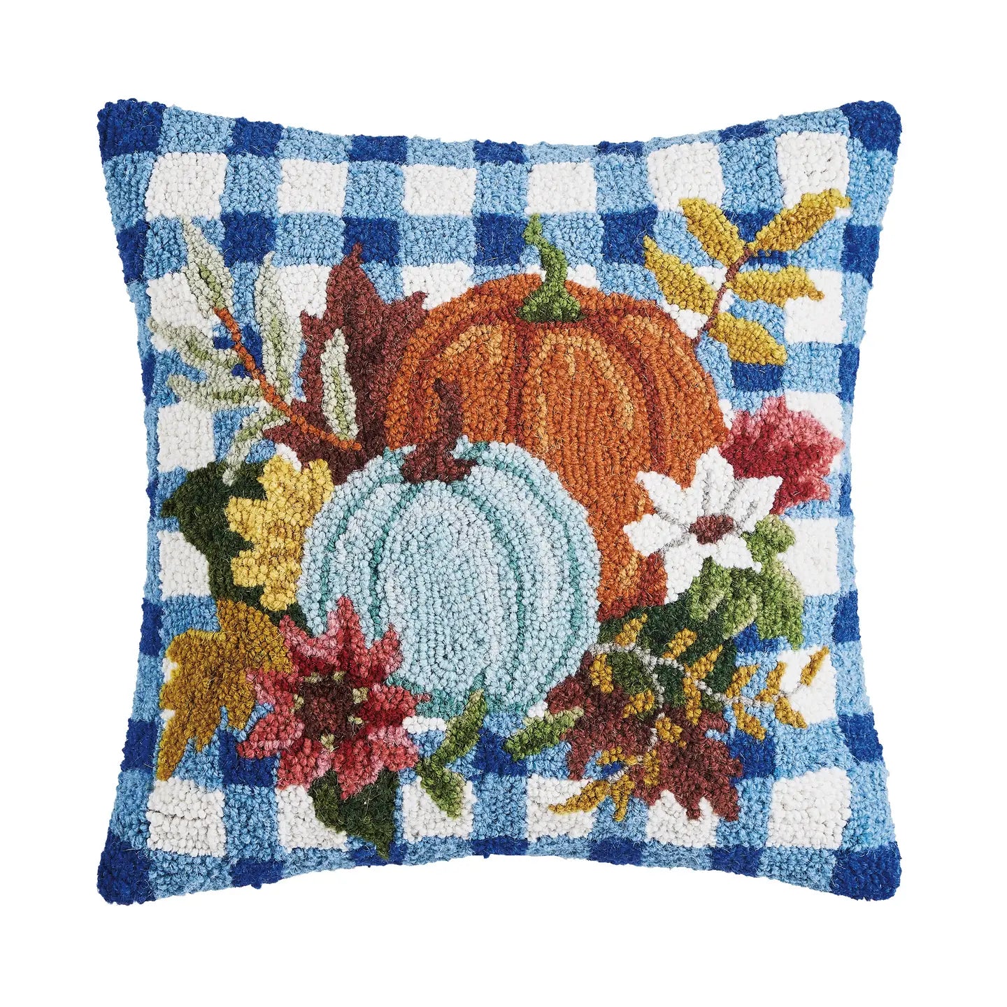 Gingham Pumpkins Hook Pillow