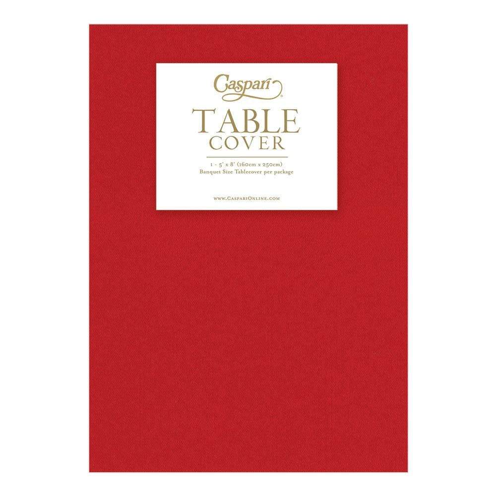 Red Tablecloth Paper Linen