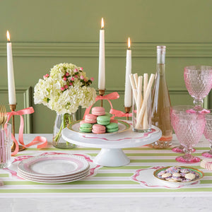 Pink Bow Serving Papers