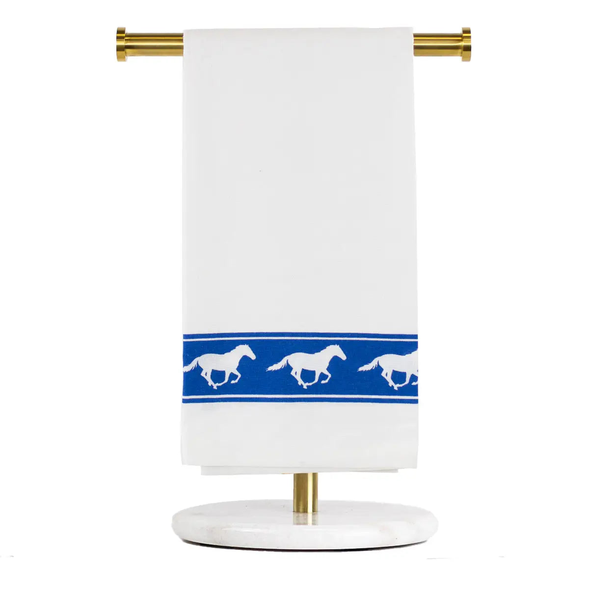 Horse Hand Towel White/Blue 20x28