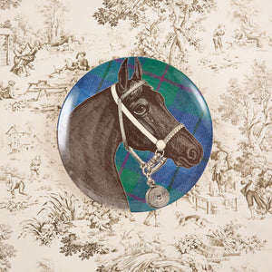 Equus Horse Tweed Round Tray