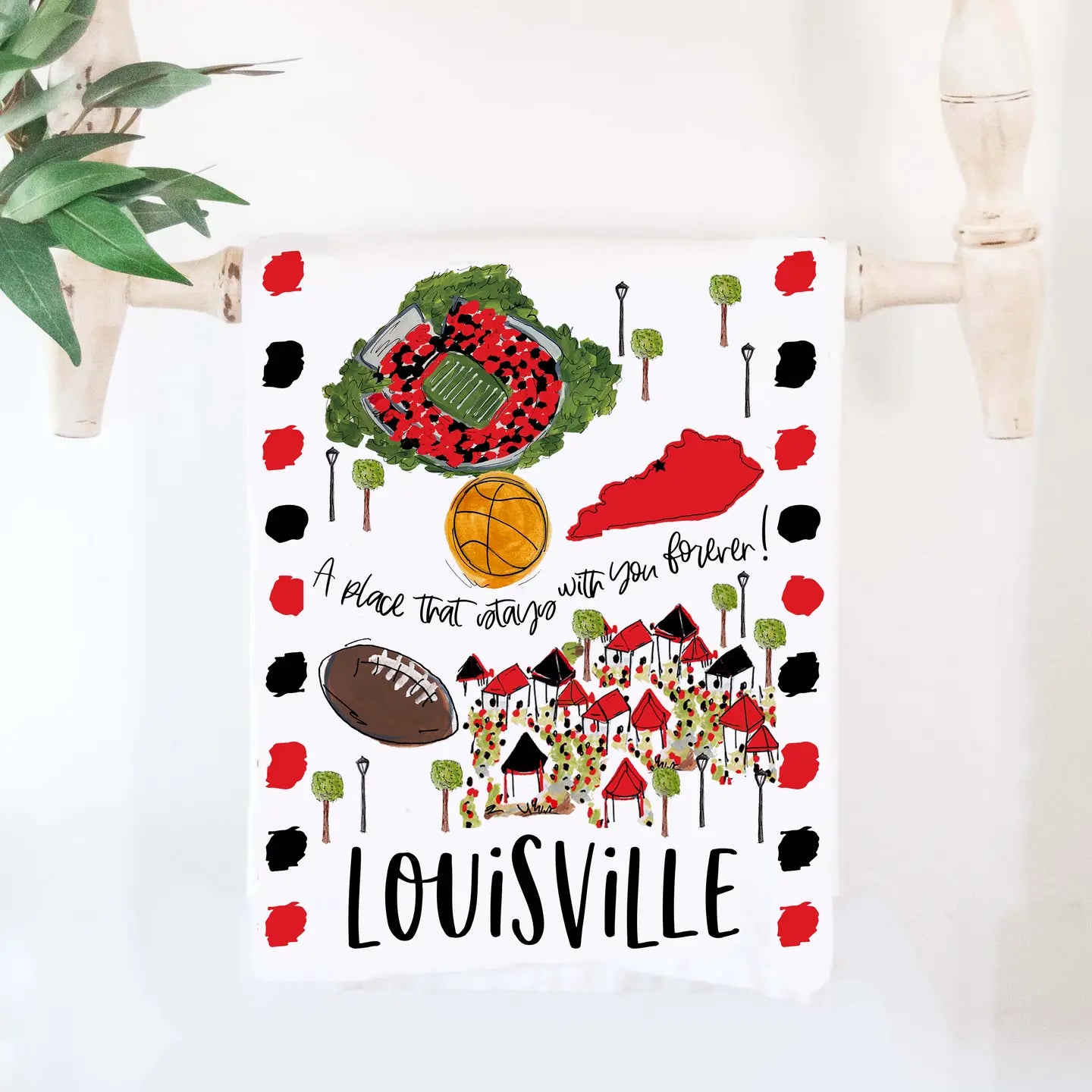 Louisville, KY Tea Towel