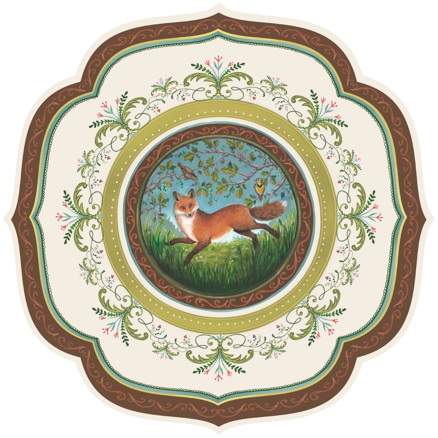 Die Cut Fanciful Fox Placemat