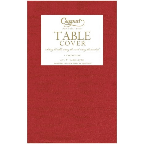 Red moire table cover