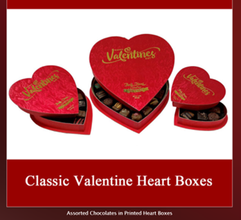 Ruth Hunt Red Foil Heart Box Assorted Chocolates 14 oz