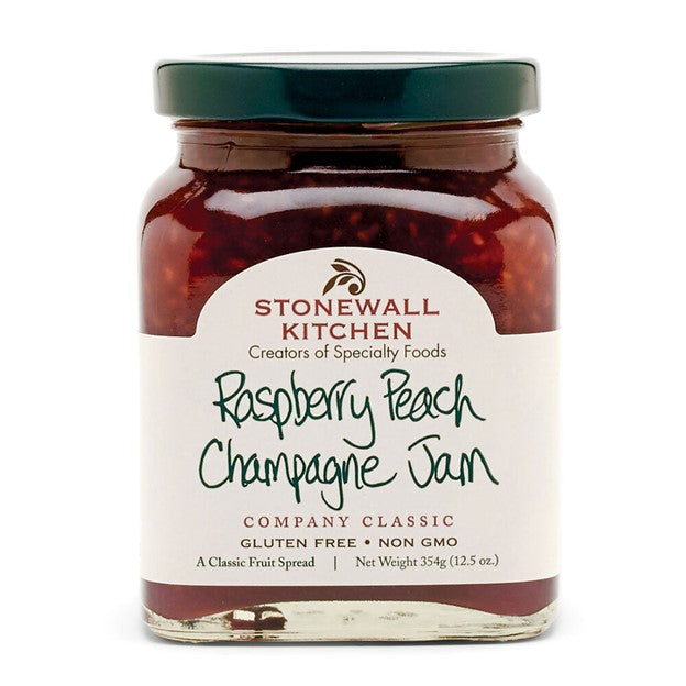 Raspberry Peach Champagne Jam 12.5 oz