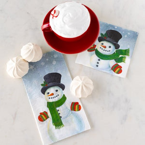 Snowman Cocktail Napkin