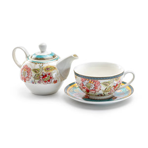 Emperor's Garden Fine Porcelain Tea For One Set