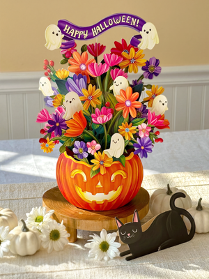 Jack-O'-Lantern Boo-quet  Pop-Up Greeting Cards