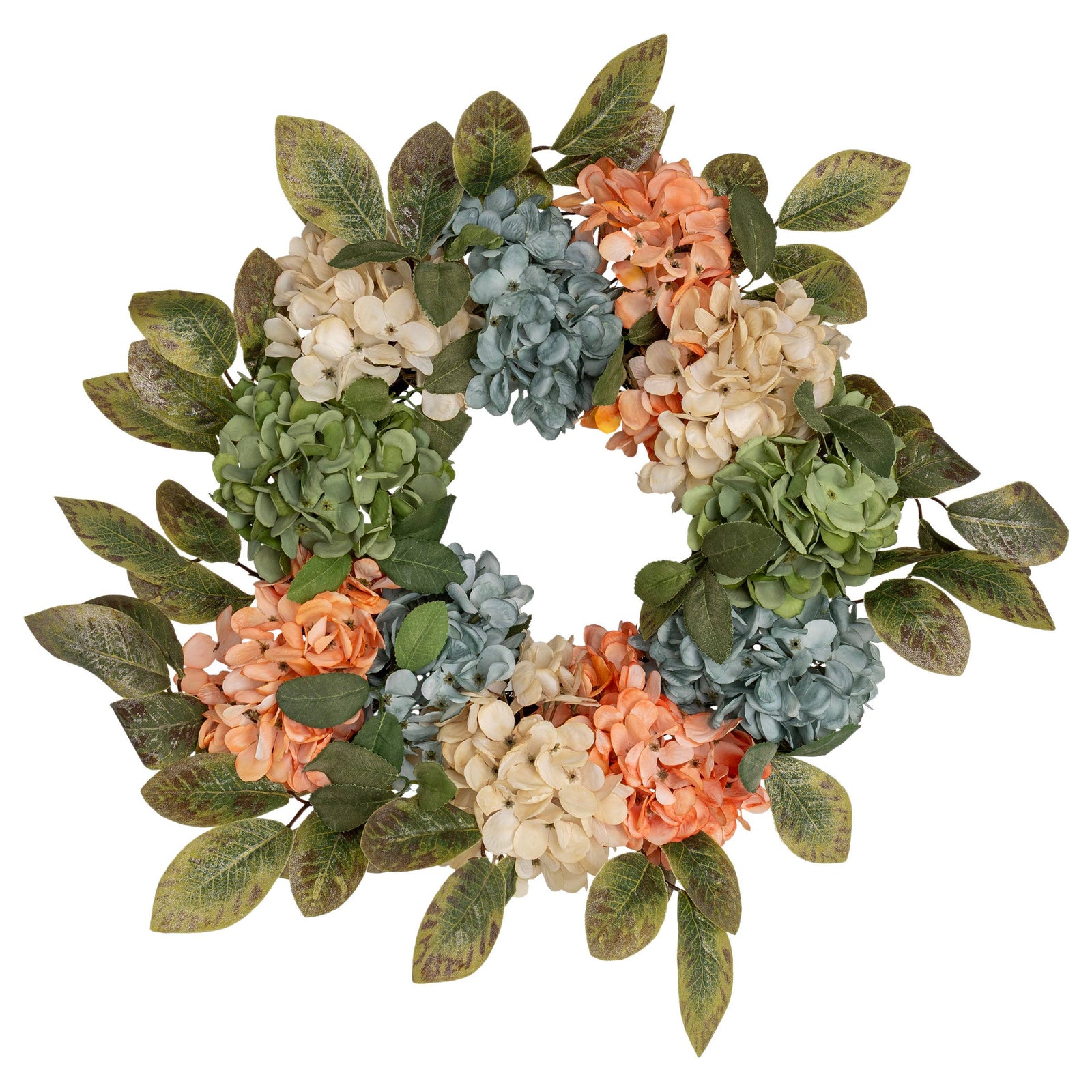 22" Dia Fall Blue Hydrangea Wreath Autumn