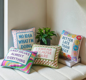 Nap Solves Almost Everything Embroidered Pillow