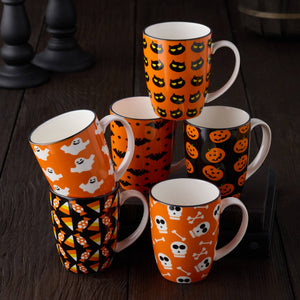 Halloween Pad Print Mugs 6 asst