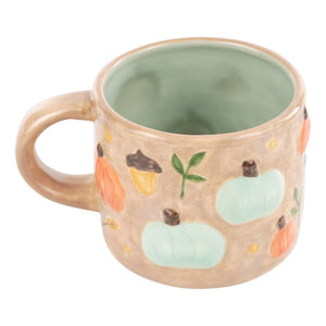Pumpkins and Acorns Mug - Fall Decor 