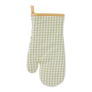 Honey Bee Meadow printed oven mitt