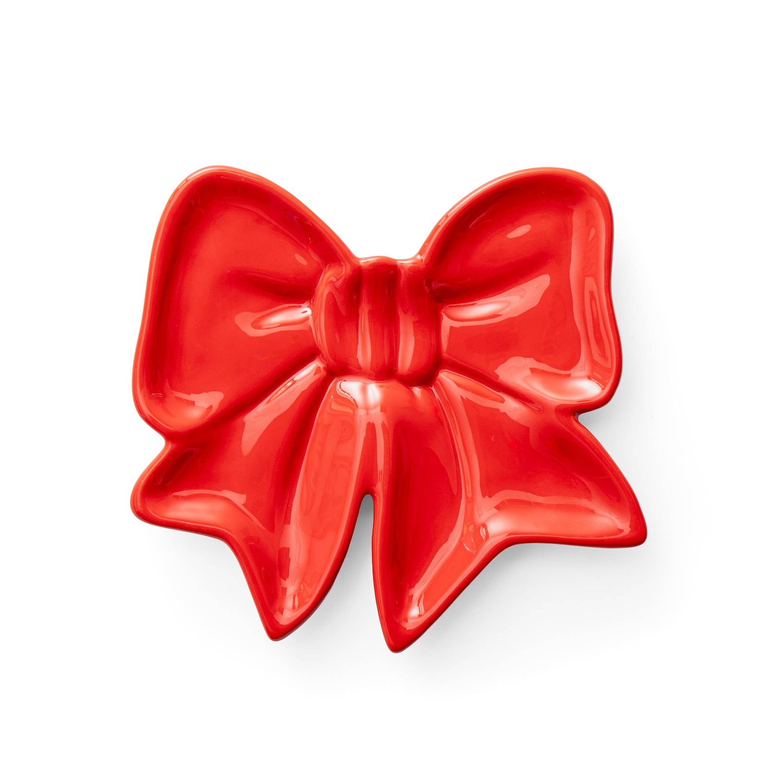 Jolly Red Bow Plate / Jewelry Dish - Coquette