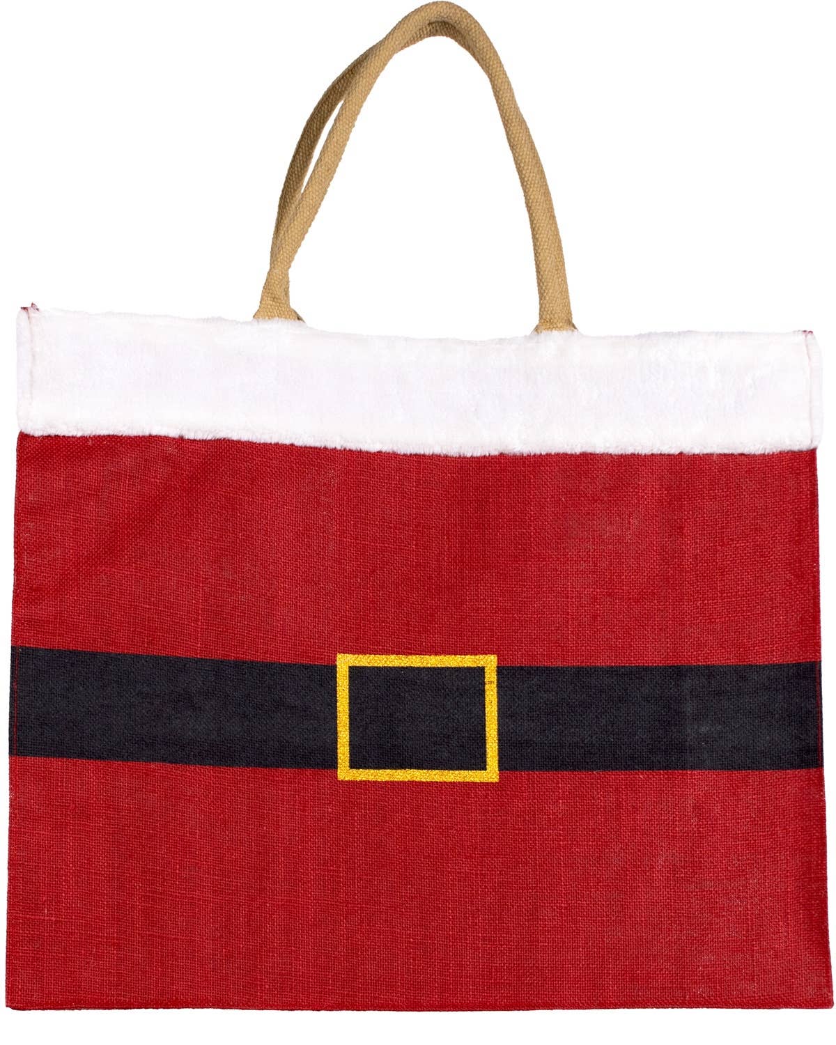 Santa Belt Carryall Tote   Red/White/Black   22x19x8