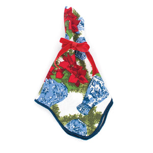 Poinsettias S4 Scalloped Dinner Napkin