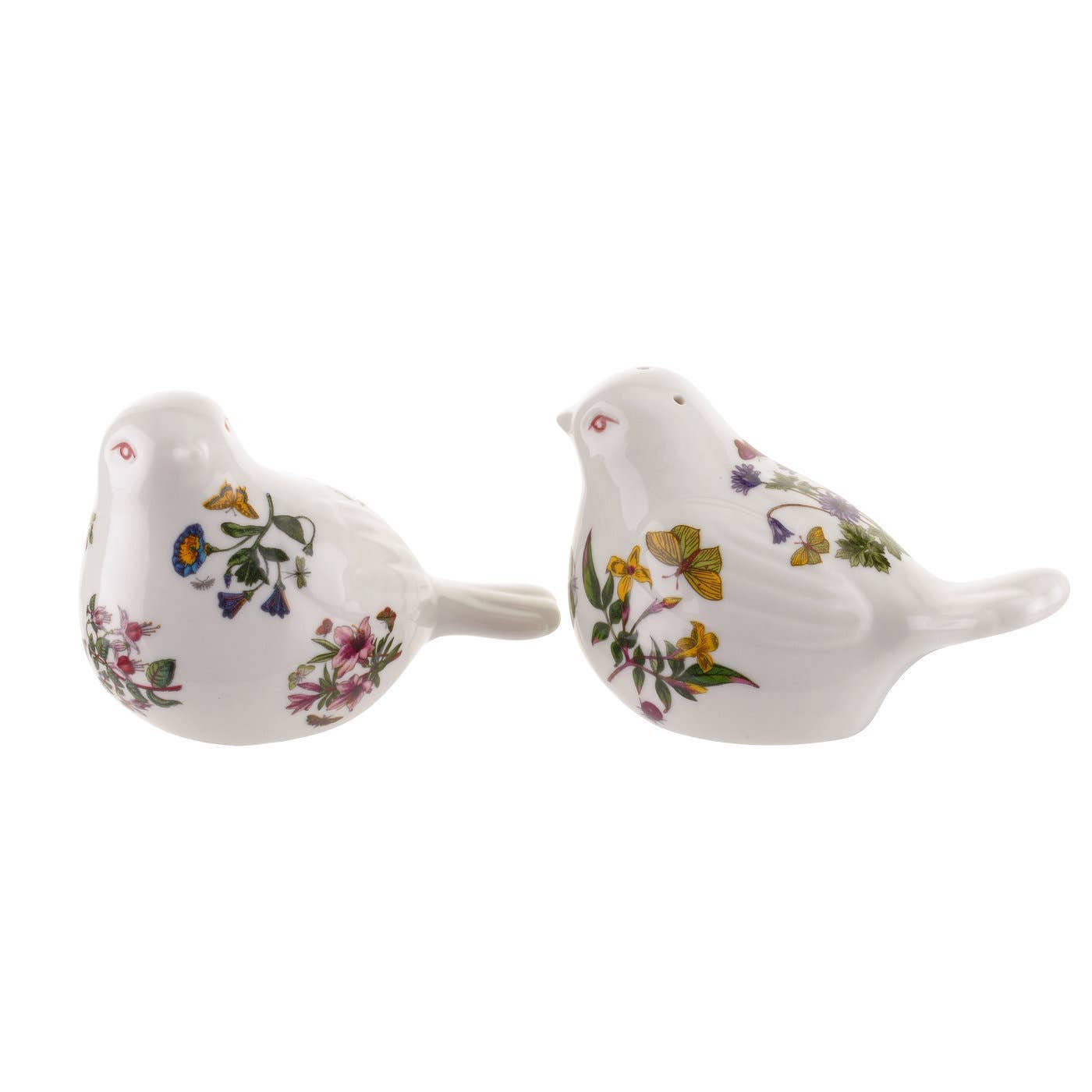 Botanic Garden Bird-Shape Salt & Pepper Set: Porcelain / Botanic Garden