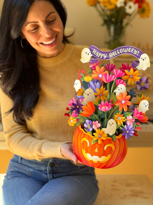 Jack-O'-Lantern Boo-quet  Pop-Up Greeting Cards