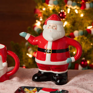Christmas Whimsy Santa 3-D Teapot 36 oz.