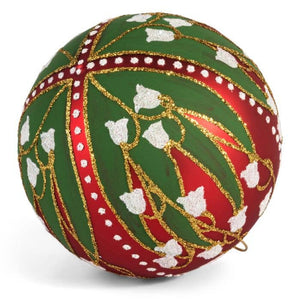 Lilies Of The Valley Glass Christmas Tree Ornament