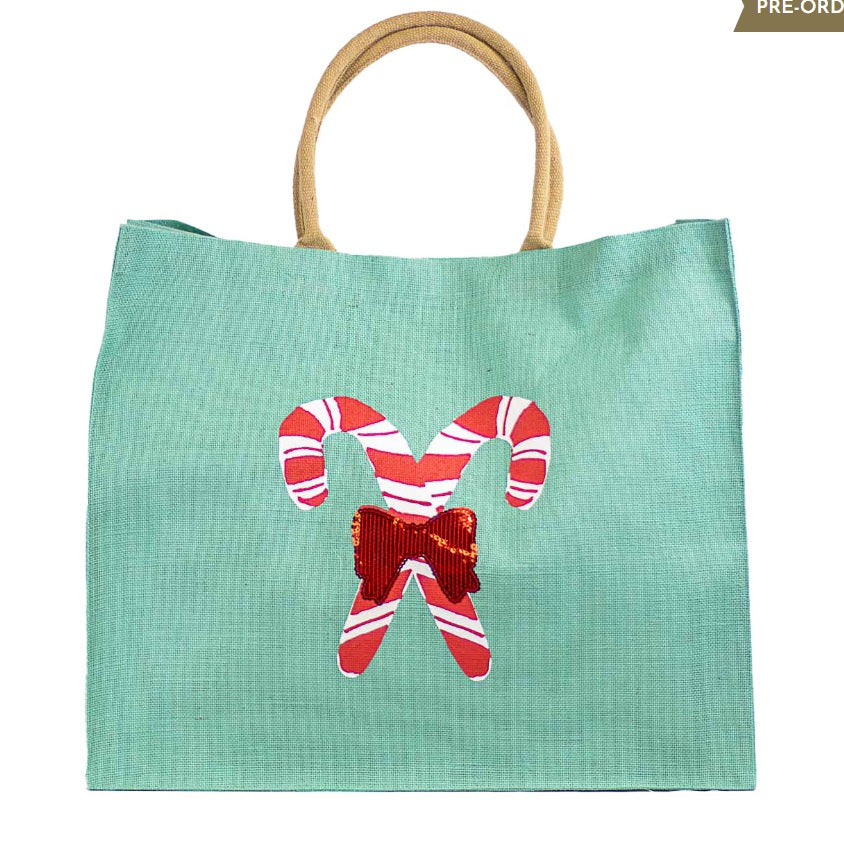 Candy Cane Carryall Tote