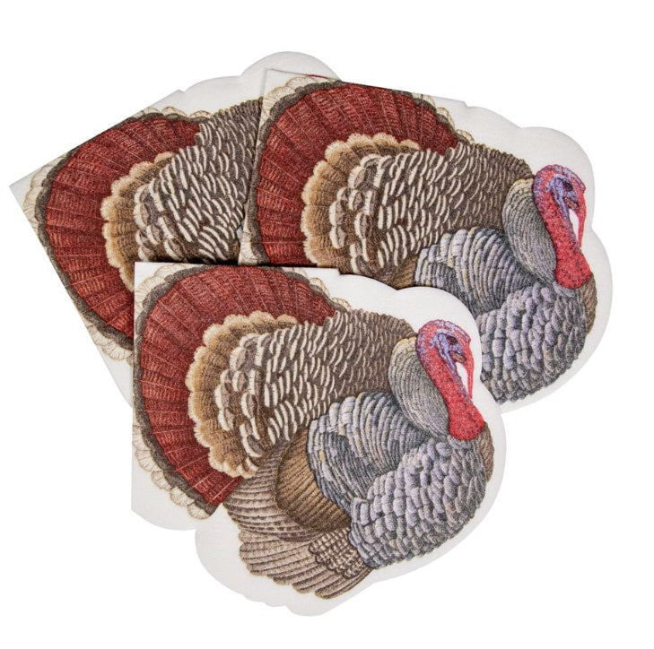 Turkey-Die Cut Napkin Airlaid Luncheon D-Cut 15 in