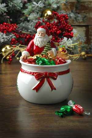 Spode Christmas Tree Santa 7.75 Inch Candy Bowl