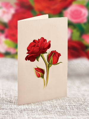 Blooming Roses Pop-up Greeting Cards
