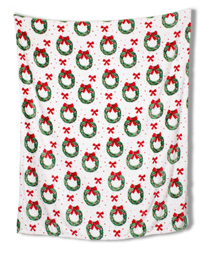 Clara Wreath Throw   Red/Green   50x60