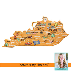 Kentucky Cutting Board with Artwork by Fish Kiss™