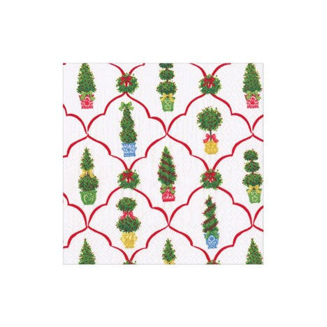 Petite Jardin de Noel cocktail napkin