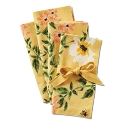 Bee Floral Napkin S/4