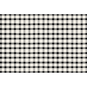 Black Painted  Check Placemat - Pad Of 24