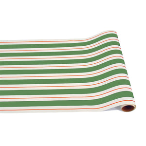 Green and Red Awning Stripe Runner