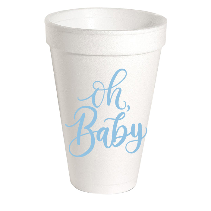 Oh Baby Blue Styrofoam Cup